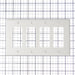 Leviton 4-Gang Decora/GFCI Device Decora Wall Plate/Faceplate Midway Size Thermoset Device Mount White (80612-W)