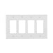 Leviton 4-Gang Decora/GFCI Device Decora Wall Plate/Faceplate Midway Size Thermoset Device Mount White (80612-W)