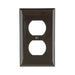 Leviton 1-Gang Duplex Device Receptacle Wall Plate Standard Size Thermoplastic Nylon Device Mount Brown (80703)