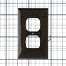 Leviton 1-Gang Duplex Device Receptacle Wall Plate Standard Size Thermoplastic Nylon Device Mount Brown (80703)