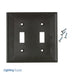 Leviton 2-Gang Toggle Device Switch Wall Plate Standard Size Thermoplastic Nylon Device Mount Brown (80709)