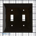 Leviton 2-Gang Toggle Device Switch Wall Plate Standard Size Thermoplastic Nylon Device Mount Brown (80709)