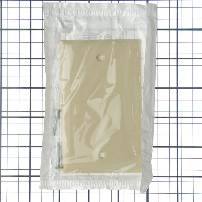 Leviton 1-Gang No Device Blank Wall Plate Standard Size Thermoplastic Nylon Box Mount Ivory (80714-I)