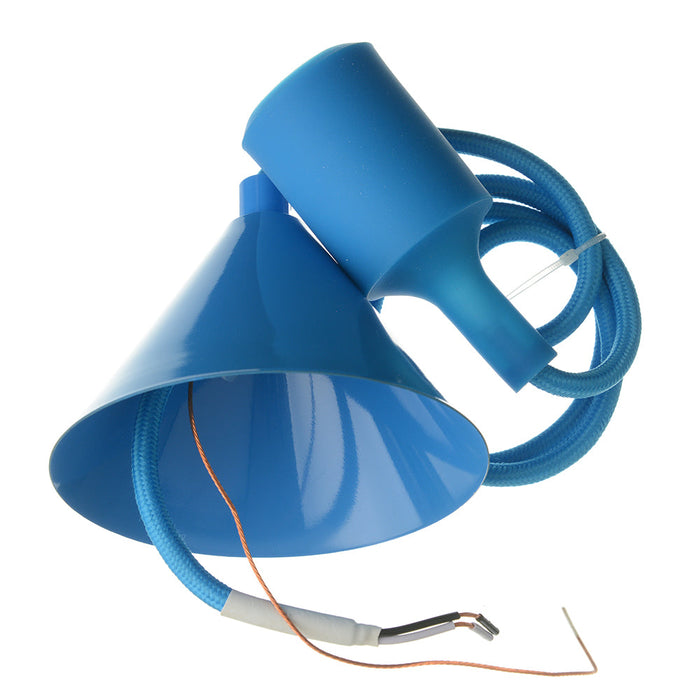 Sunlite CO/PD/BL 4 Foot Blue Ceiling Mount Lamp Holder Pendant Medium E26 Base 120V Non-Dimmable (80758-SU)