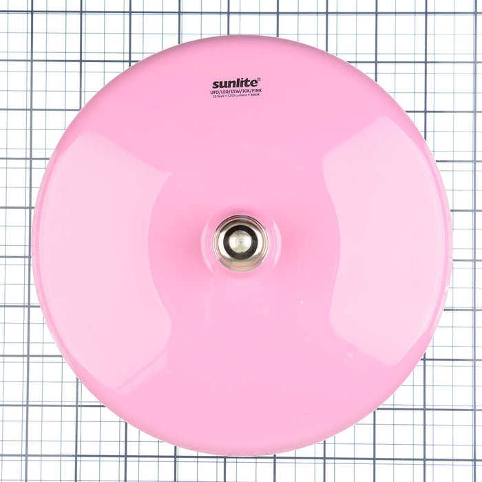 Sunlite UFO/LED/15W/30K/PINK LED 3000K 120V 15W 1250Lm Medium E26 Base Non-Dimmable (80767-SU)