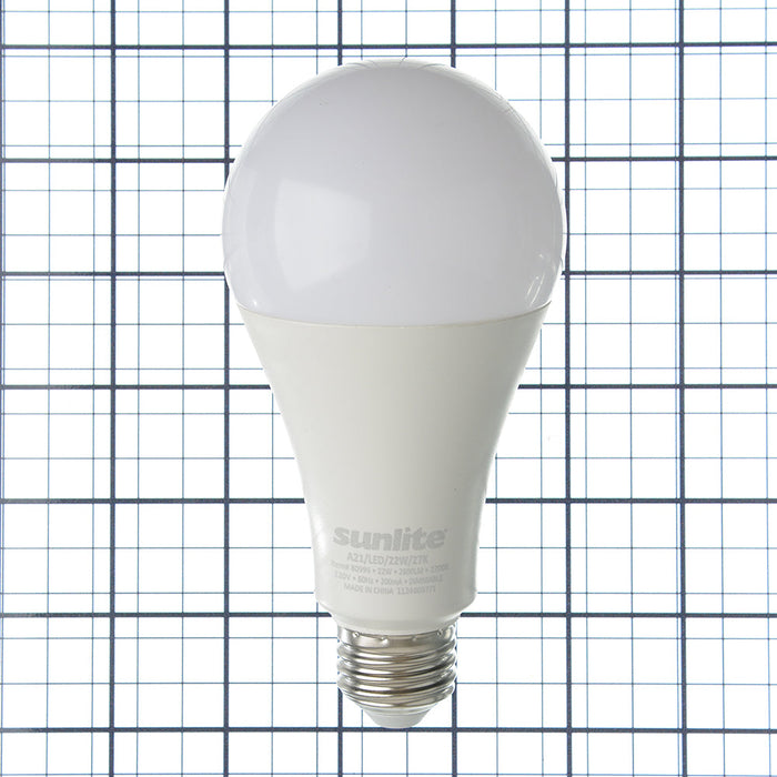 Sunlite A21/LED/18W/27K 18W LED A21 Household Bulb 2700K Soft White 2600Lm 120V 80 CRI Dimmable E26 Base (80995-SU)