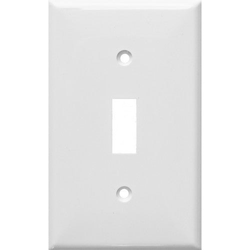 MORRIS White 1-Gang Toggle Switch Wall Plate (81011)