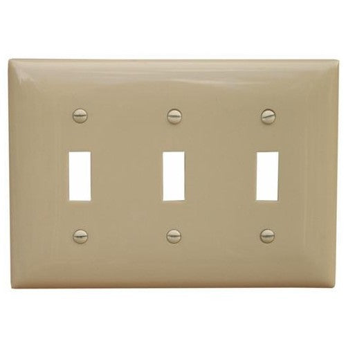 MORRIS Ivory 3 Gang Toggle Switch Wall Plate (81030)
