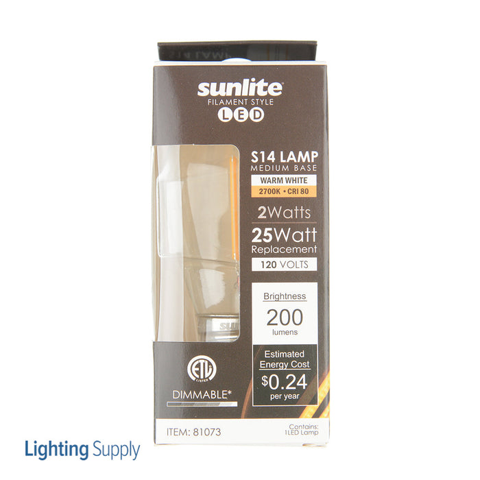 Sunlite S14/LED/FS/2W/27K LED 2W 200Lm 2700K S14 Lamp Warm White (81073-SU)
