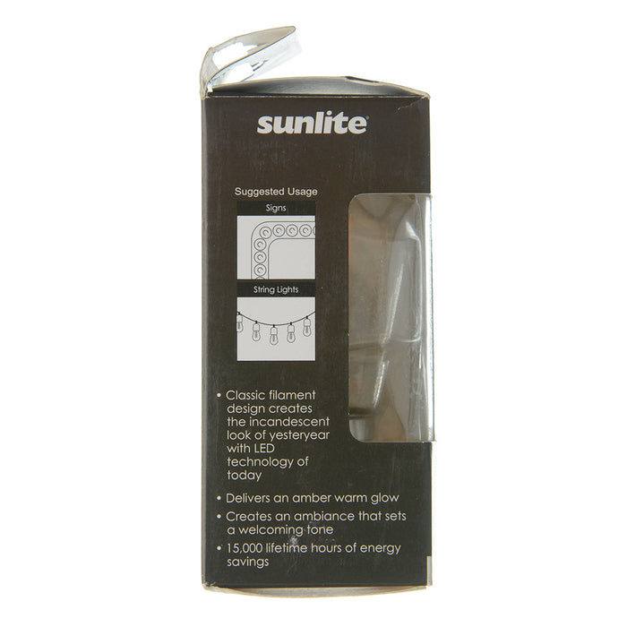 Sunlite S14/LED/FS/2W/22K 2W LED S14 Bulb Amber 2200K Medium E26 Base (81079-SU)