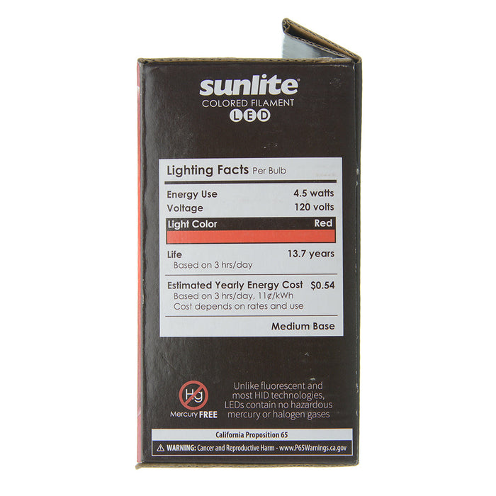 Sunlite A19/LED/FS/4.5W/TR Filament Style Party And Decorative (81082-SU)