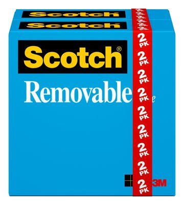 3M - 20968 Scotch Removable Tape 811-2Pk 3/4 Inch X 1296 Inch 19 Mm X 329 M (7010370047)