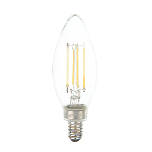 Sunlite CTC/LED/AQ/6W/E12/D/CL/40K LED 4000K 120V 6W 600Lm Chandelier B11 Candelabra E12 Base Dimmable (81101-SU)