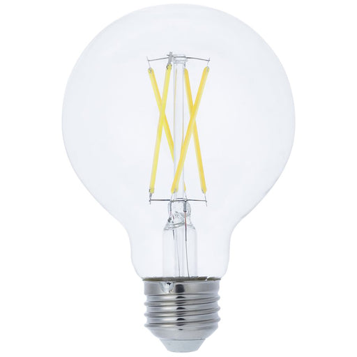 Sunlite G25/LED/FS/7.6W/950 7.6W LED Filament G25 Bulb 5000K Super White 800Lm 120V 90 CRI Dimmable E26 Base (81237-SU)
