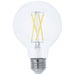 Sunlite G25/LED/FS/7.6W/950 7.6W LED Filament G25 Bulb 5000K Super White 800Lm 120V 90 CRI Dimmable E26 Base (81237-SU)
