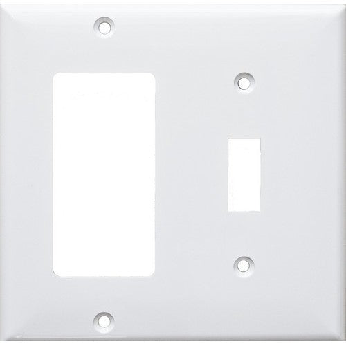 MORRIS White 2-Gang 1 Switch 1 GFCI Wall Plate (81241)