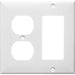 MORRIS White 2-Gang 1 GFCI 1 Duplex Wall Plate (81251)