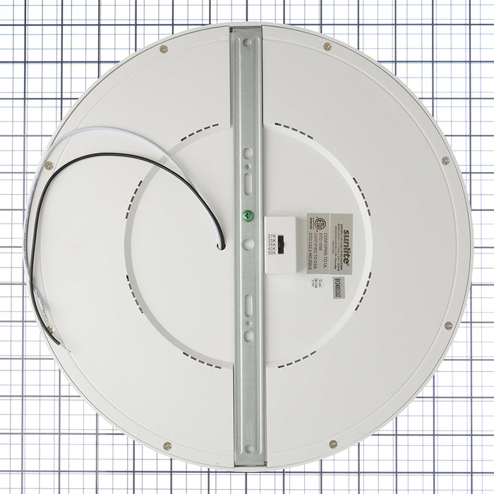 Sunlite LFX/MP/12R/22W/CRI90/5SCT/WH Round White Mini Panel 12 Inch 22W Dimmable 90 CRI CCT Selectable 2700K/3000K/3500K/4000K/5000K 1500Lm White (81289-SU)