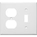 MORRIS White 2-Gang 1 Duplex 1 Toggle Wall Plate (81291)