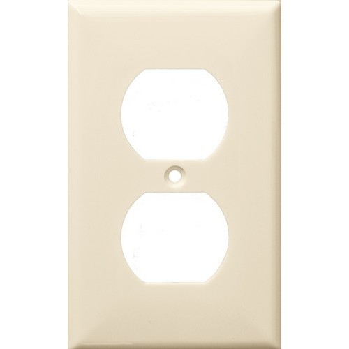 MORRIS Almond 1-Gang Duplex Receptacle Wall Plate (81413)