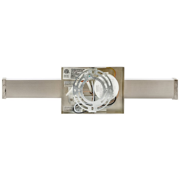 Sunlite LED Bar Fixture 20W 1400Lm 30K/40K/50K 100-277V 80 CRI Wall Mount Brushed Nickel (81460-SU)