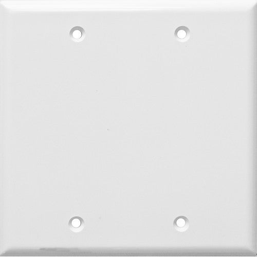 MORRIS White 2-Gang Blank Wall Plate (81521)