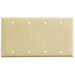 MORRIS Ivory 4-Gang Blank Wall Plate (81540)