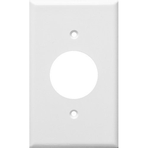 MORRIS White 1-Gang Single Receptacle Wall Plate (81611)
