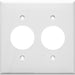 MORRIS White 2-Gang Single Receptacle Wall Plate (81621)