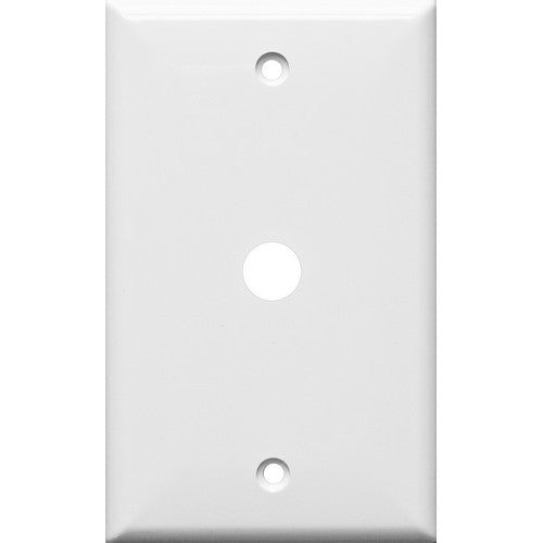 MORRIS White 1-Gang Cable Wall Plate (81631)