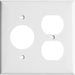 MORRIS White 2-Gang 1 Duplex 1 Single Receptacle Wall Plate 1.406 (81686)