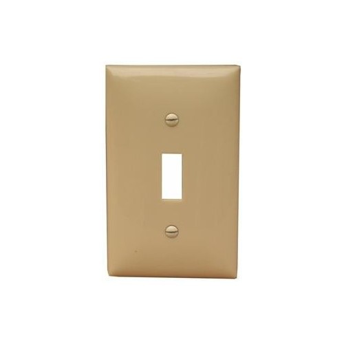 MORRIS Ivory Mid-Size 1-Gang Toggle Switch Wall Plate (81710)