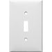 MORRIS White Mid-Size 1-Gang Toggle Switch Wall Plate (81711)