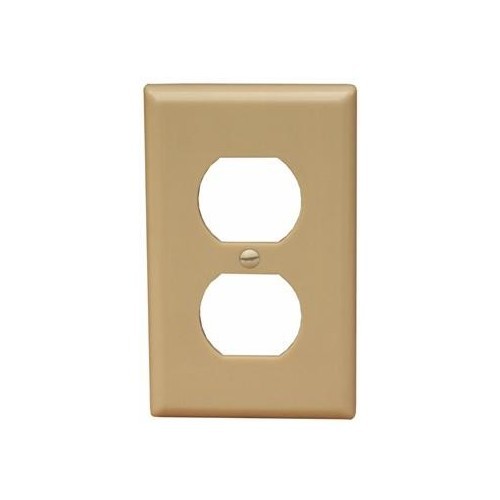MORRIS Ivory Mid-Size 1-Gang Receptacle Wall Plate (81730)
