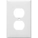 MORRIS White Mid-Size 1-Gang Receptacle Wall Plate (81731)
