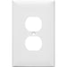 MORRIS White Over-Size 1-Gang Receptacle Wall Plate (81831)