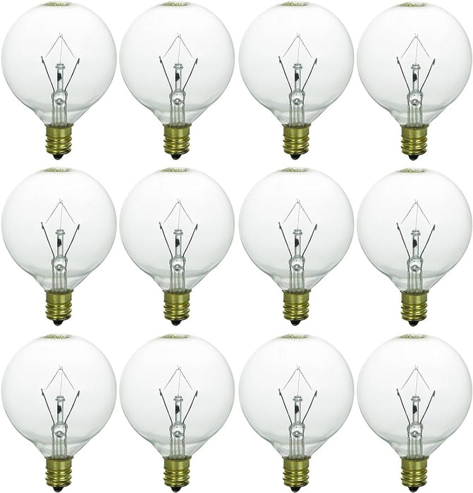 Sunlite 15G16.5/CL/12PK Incandescent 15W 105Lm 2600K G16.5 Lamp 12 Pack (40148-SU)