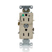 Leviton 15A 125V Duplex Receptacle/Outlet Hospital Grade Single Marked Controlled NEMA 5-15R 2-Pole 3-Wire Self-Grounding Ivory (8200-H1I)