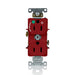 Leviton 15A 125V Duplex Receptacle/Outlet Hospital Grade Single Marked Controlled NEMA 5-15R 2-Pole 3-Wire Self-Grounding Red (8200-H1R)