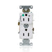Leviton 15A 125V Duplex Receptacle/Outlet Hospital Grade Single Marked Controlled NEMA 5-15R 2-Pole 3-Wire Self-Grounding White (8200-H1W)