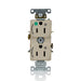Leviton 15A 125V Duplex Receptacle/Outlet Hospital Grade Dual Marked Controlled NEMA 5-15R 2-Pole 3-Wire Self-Grounding Ivory (8200-H2I)
