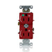 Leviton 15A 125V Duplex Receptacle/Outlet Hospital Grade Dual Marked Controlled NEMA 5-15R 2-Pole 3-Wire Self-Grounding Red (8200-H2R)