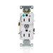 Leviton 15A 125V Duplex Receptacle/Outlet Hospital Grade Dual Marked Controlled NEMA 5-15R 2-Pole 3-Wire Self-Grounding White (8200-H2W)