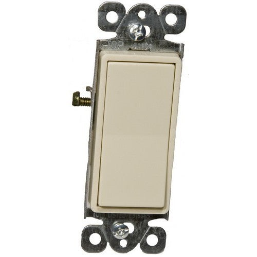 MORRIS Ivory 15A-120V Single Pole Decorator Switch (82050)