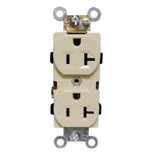 MORRIS Ivory 20A-125V Industrial Grade Receptacle (82130)