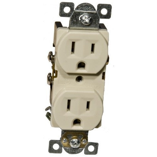 MORRIS Ivory 15A-125V Commercial Grade Receptacle (82140)