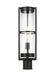 Generation Lighting Alcona One Light Outdoor Post Lantern Antique Bronze Black/White Cord (8226701-71)