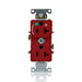 Leviton 20A 125V Duplex Receptacle/Outlet Hospital Grade Single Marked Controlled NEMA 5-20R 2-Pole 3-Wire Self-Grounding Red (8300-H1R)