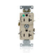 Leviton 20A 125V Duplex Receptacle/Outlet Hospital Grade Dual Marked Controlled NEMA 5-20R 2-Pole 3-Wire Self-Grounding Ivory (8300-H2I)