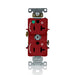 Leviton 20A 125V Duplex Receptacle/Outlet Hospital Grade Dual Marked Controlled NEMA 5-20R 2-Pole 3-Wire Self-Grounding Red (8300-H2R)